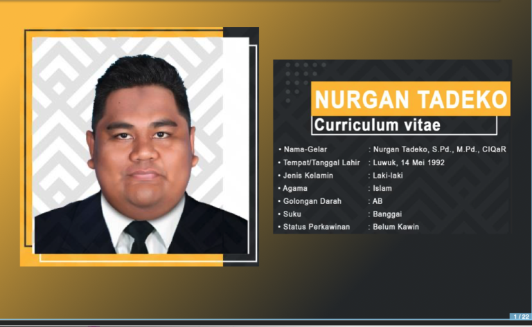 Profil Dosen Baru Prodi PGSD FKIP Universitas Tadulako: Nurgan Tadeko, S.Pd., M.Pd